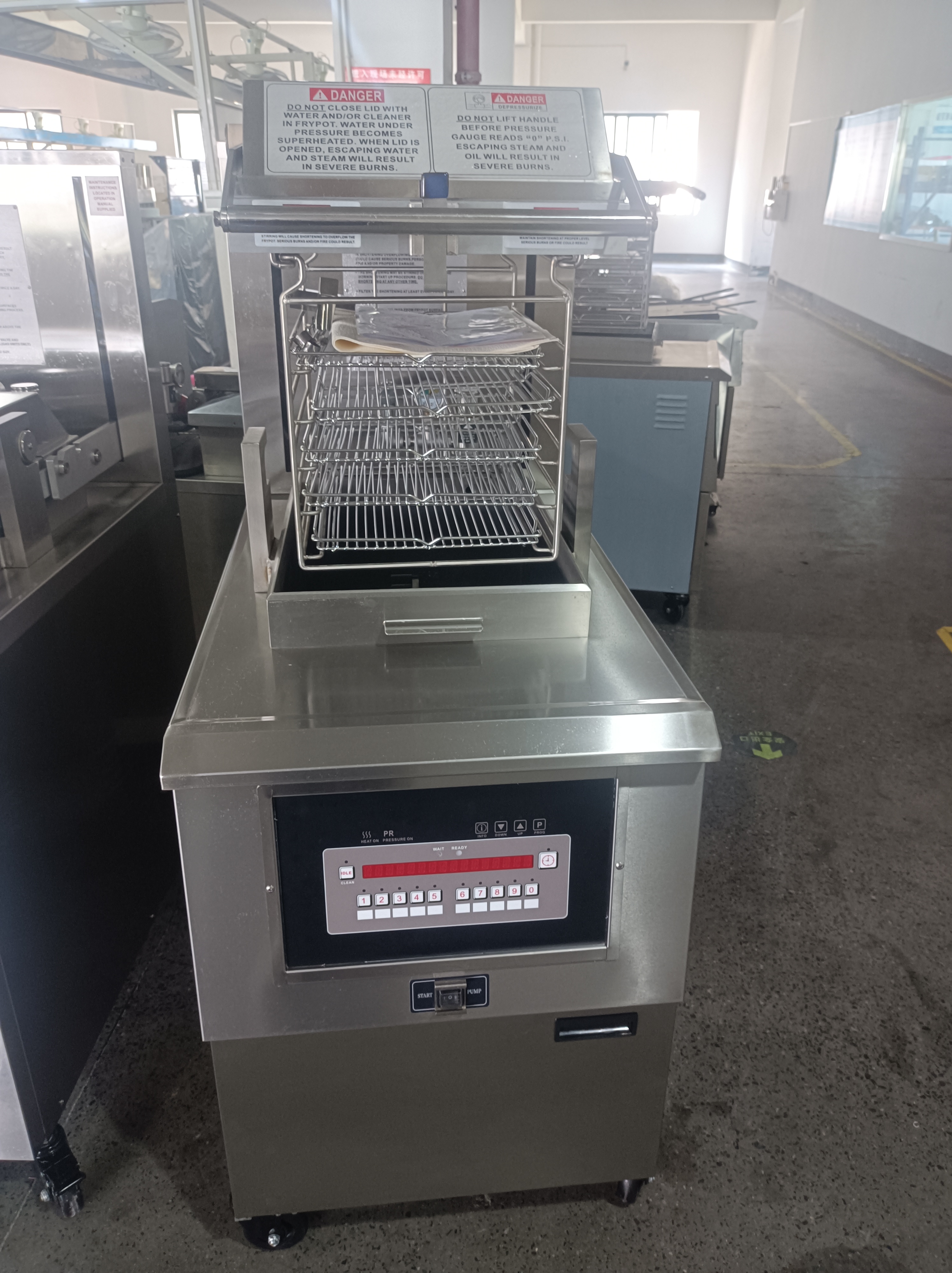 I-8-head pressure fryer